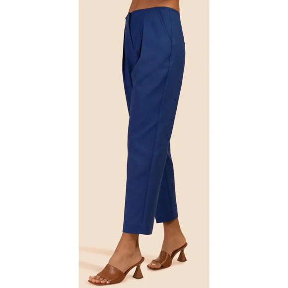 NWT Trina Turk Ishana Blue Tailored Pants-sz 6 - Picture 3 of 13